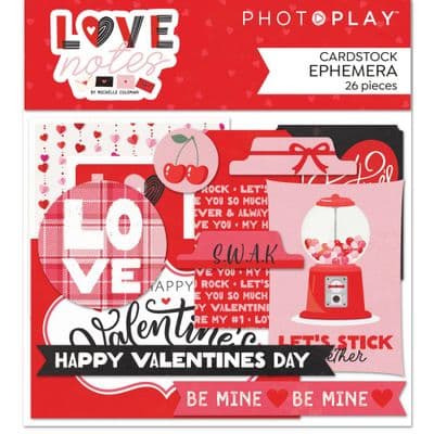 PhotoPlay Die Cut Cardstock Ephemera - Love Notes