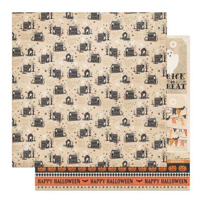 PhotoPlay Double-Sided 12x12 Cardstock - Halloween Junque - Haunted Mansion