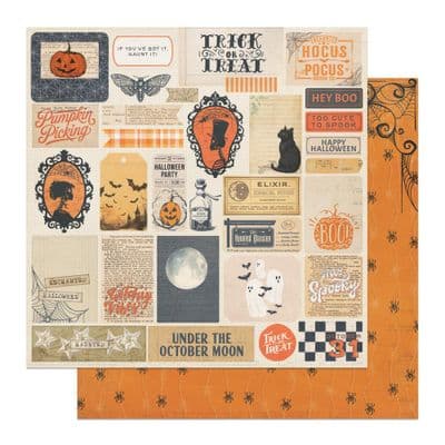 PhotoPlay Double-Sided 12x12 Cardstock - Halloween Junque - October Moon