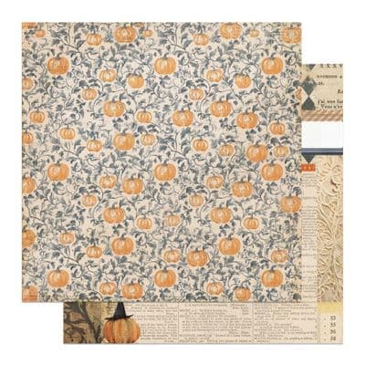 PhotoPlay Double-Sided 12x12 Cardstock - Halloween Junque - Pumpkin Patch