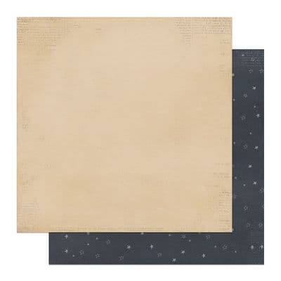 PhotoPlay Double-Sided 12x12 Cardstock - Halloween Junque - Tan/ Gray Stars