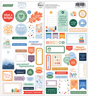 Pinkfresh Studio Cardstock Stickers by Geralyn Sy - Ordinary Joys