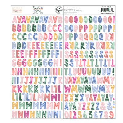 Pinkfresh Studio Puffy Alpha Stickers by Kaitlin Sheaffer - Fresh Start