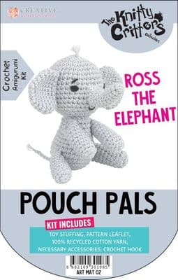 Pouch Pals Crochet Kit - Ross the Elephant