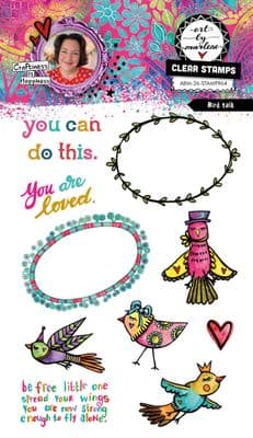 PRE-ORDER Studio Light Art by Marlene Clear Stamp - nr. 964 Bird Talk