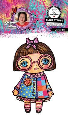 PRE-ORDER Studio Light Art By Marlene Cling Stamp nr. 968 - Just a Girl