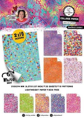 PRE-ORDER Studio Light Collage Papers - Art by Marlene Confetti Dreams Nr.494