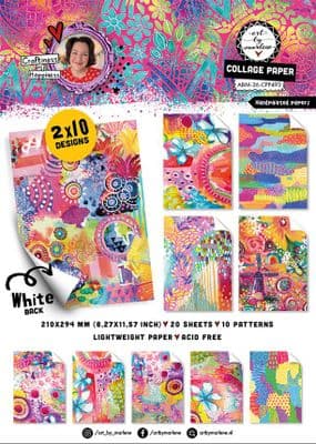 PRE-ORDER Studio Light Collage Papers - Art by Marlene Handpainted Papers Nr.493