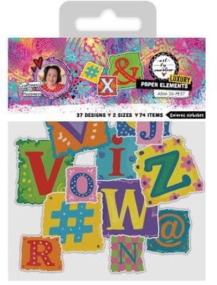 PRE-ORDER Studio Light Paper Elements - Art by Marlene - Nr.57 - Colored Alphabet Art