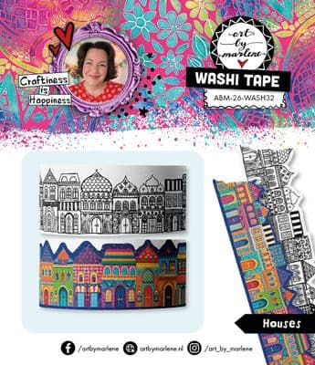 PRE-ORDER Studio Light Washi Tape - Art By Marlene  nr.32 Houses