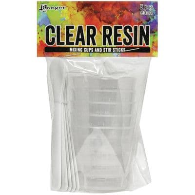 Ranger Clear Resin Mixing Cups & Stir Sticks