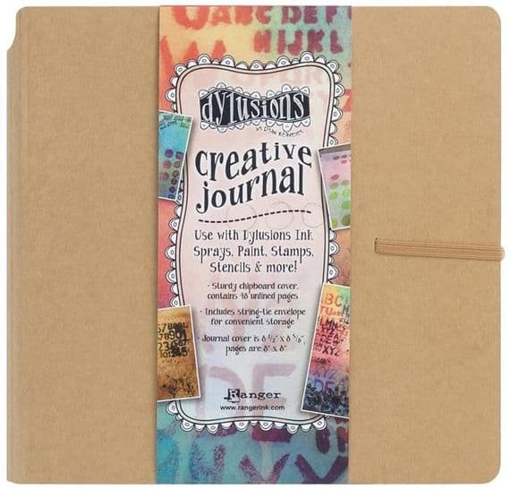 Ranger Dylusions Creative Journal Carré Marron - Carnet D'Art 21,6 X 22,9 Cm