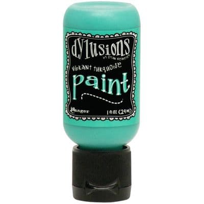Ranger Dylusions Paint Flip Cap Bottle - Vibrant Turquoise