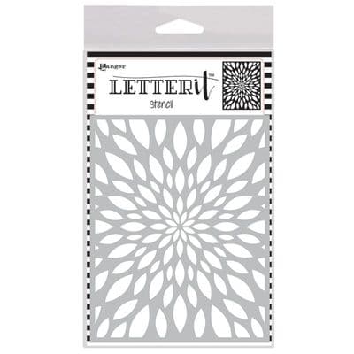 Ranger Letter It Background Stencil - Flower Burst
