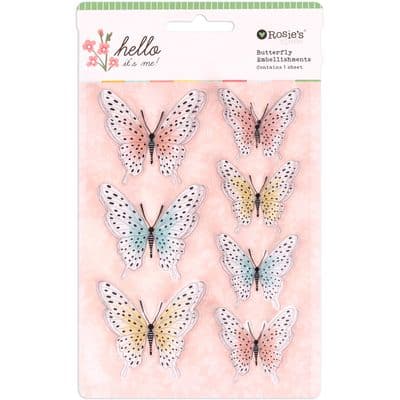 Rosie's Studio Butterfly Embellishments - Hello It's Me!