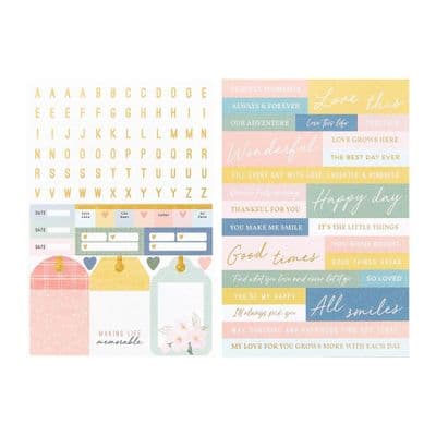 Rosie's Studio Cardstock Sticker Pack - Heartfelt