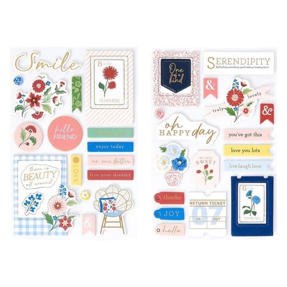 Rosie's Studio Chipboard Embellishments - Bayfair
