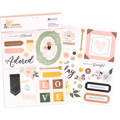 Rosie's Studio Chipboard Embellishments - Golden Afternoon
