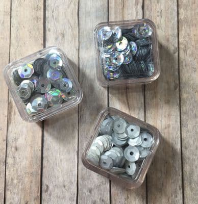 Sequin Trio Packs - Silver