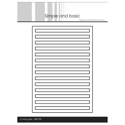 Simple and Basic A6 Cutting Dies - Rectangle Horizontal Striped Panel