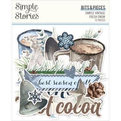 Simple Stories Bits and Pieces - Simple Vintage Fresh Snow
