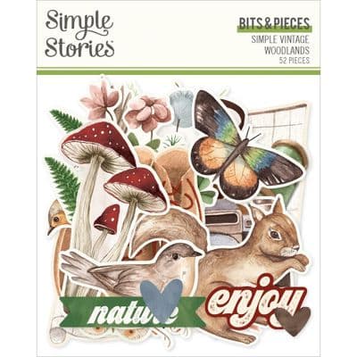 Simple Stories Bits and Pieces - Simple Vintage Woodlands