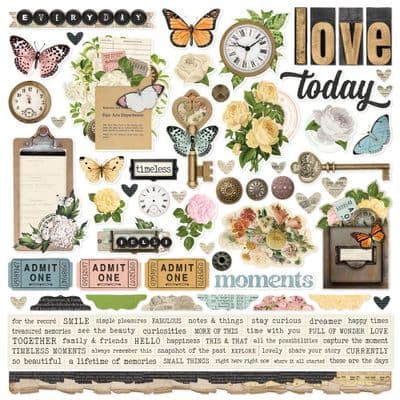 Simple Stories - Cardstock Stickers 12x12 - Simple Vintage Junk Drawer