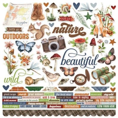 Simple Stories - Cardstock Stickers 12x12 - Simple Vintage Woodlands