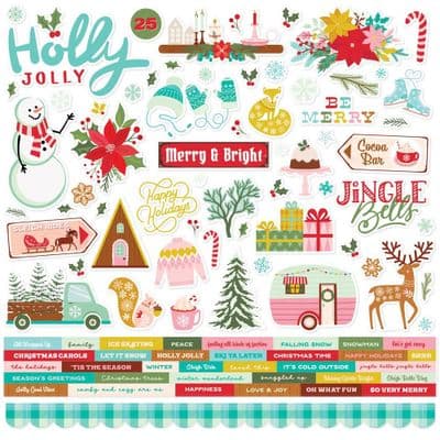 Simple Stories - Cardstock Stickers 12x12 - Snow Pine Lodge