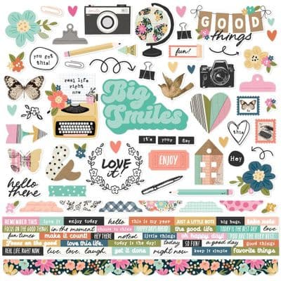 Simple Stories - Cardstock Stickers 12x12 - Take Note