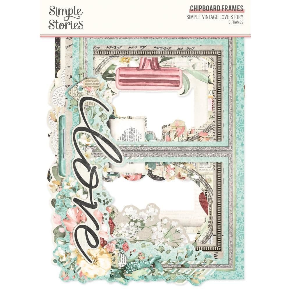 Simple Stories Chipboard Frames - Simple Vintage Love Story