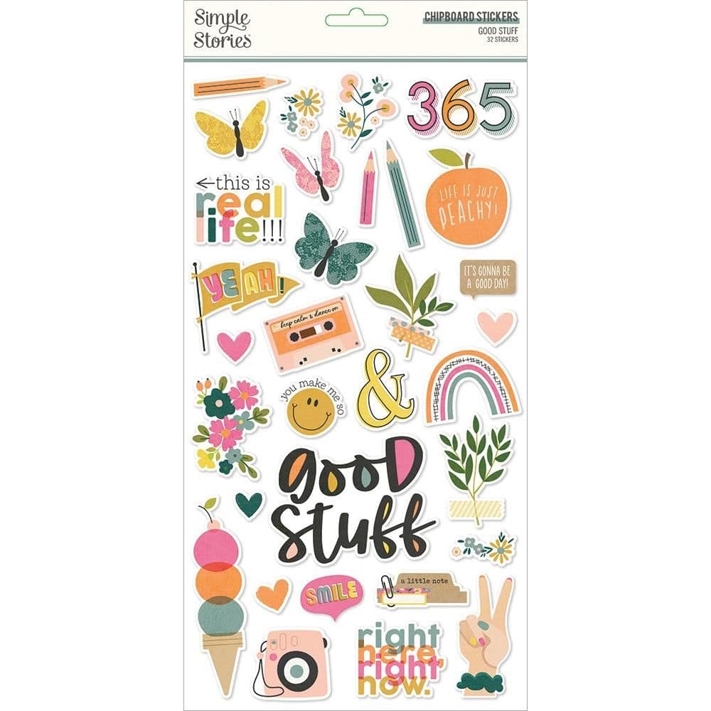 Simple Stories Chipboard Stickers - Good Stuff