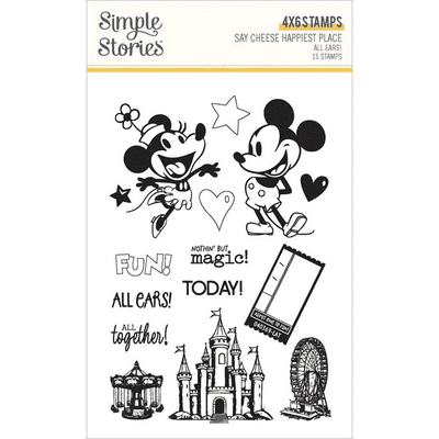 Simple Stories Clear Stamp Set - Say Cheese Happiest Place - All Ears!