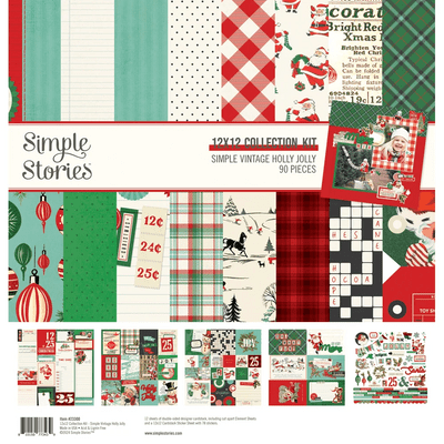 Simple Stories Collection Kit - Simple Vintage Holly Jolly