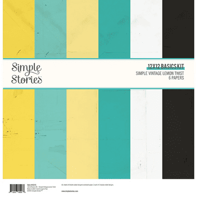 Simple Stories Collection Kit - Simple Vintage Lemon Twist Basics