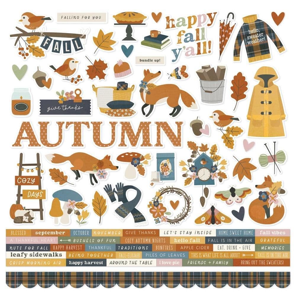 Simple Stories - Combo Stickers 12x12 - Acorn Lane