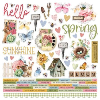 Simple Stories - Combo Stickers 12x12 - Simple Vintage Spring Garden