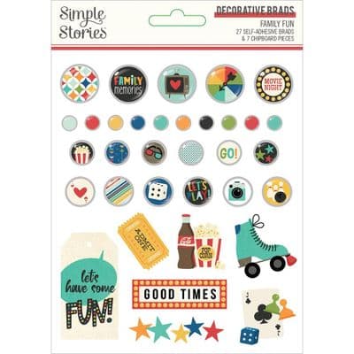 Simple Stories - Decorative Brads - Family Fun