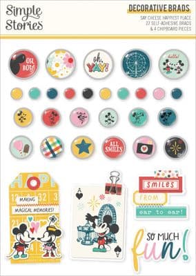 Simple Stories - Decorative Brads - Say Cheese Happiest Place