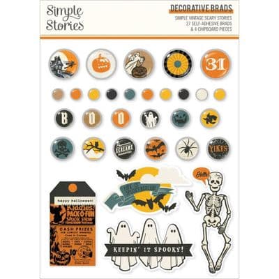 Simple Stories - Decorative Brads - Simple Vintage Scary Stories