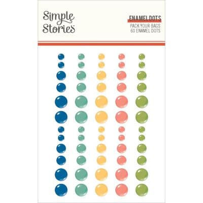 Simple Stories Enamel Dots - Pack Your Bags