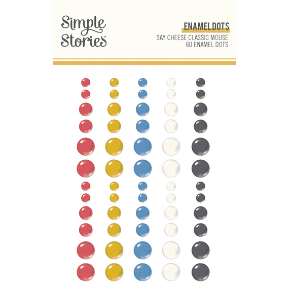 Simple Stories Enamel Dots - Say Cheese Classic Mouse