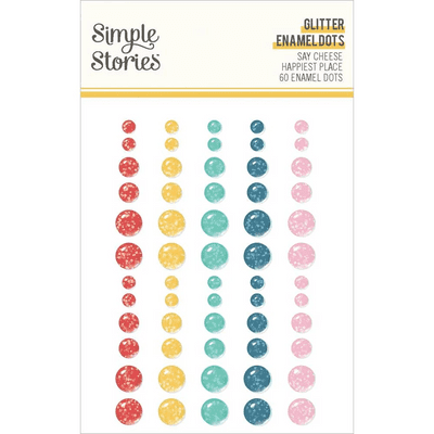 Simple Stories Enamel Dots - Say Cheese Happiest Place