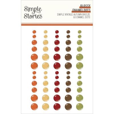 Simple Stories Enamel Dots - Simple Vintage Autumn Breeze