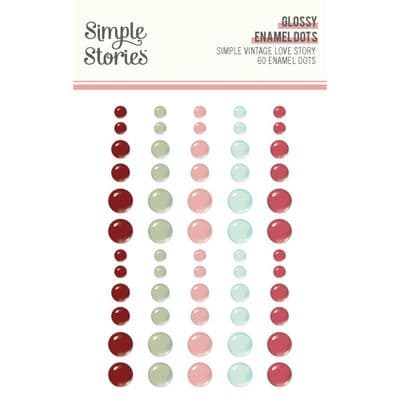 Simple Stories Enamel Dots - Simple Vintage Love Story