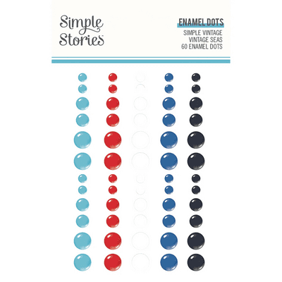Simple Stories Enamel Dots - Simple Vintage Vintage Seas