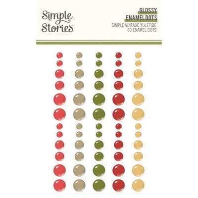 Simple Stories Enamel Dots - Simple Vintage Yuletide