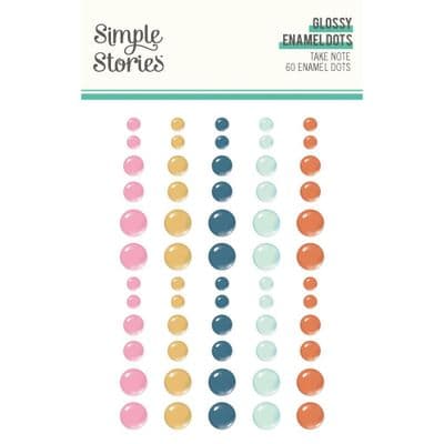 Simple Stories Enamel Dots - Take Note