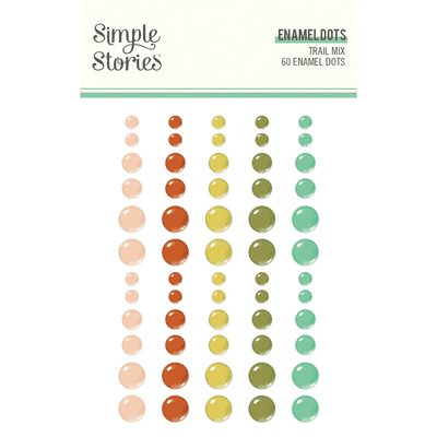 Simple Stories Enamel Dots - Trail Mix