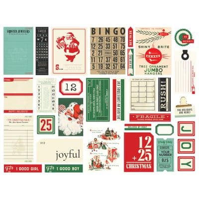 Simple Stories Ephemera - Simple Vintage Holly Jolly
